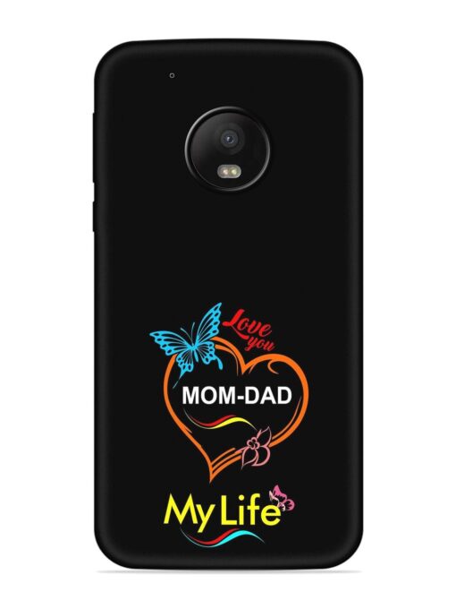 Love You Mom Dad Embossed Soft Silicone Case for Motorola Moto G5 Plus Zapvi