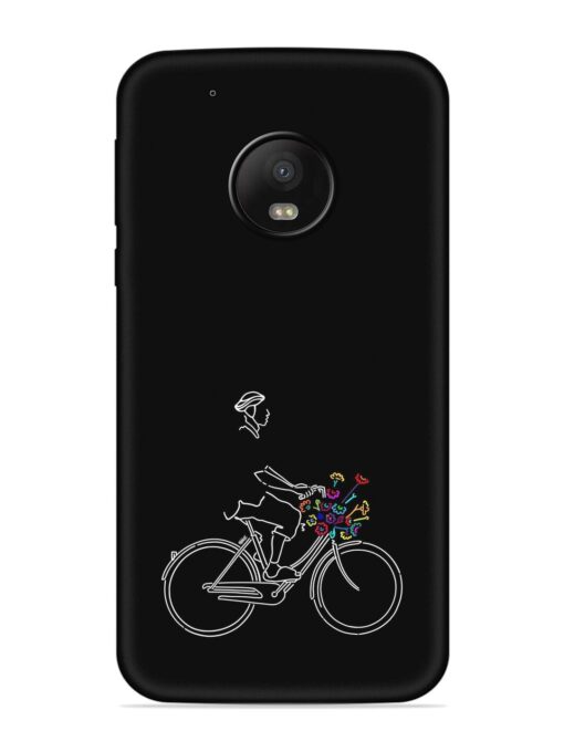 Minimalist Cycle Art Embossed Soft Silicone Case for Motorola Moto G5 Plus Zapvi