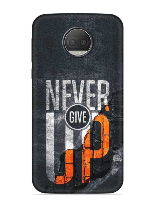 Never Give Up Embossed Soft Silicone Case for Motorola Moto G5S Plus Zapvi