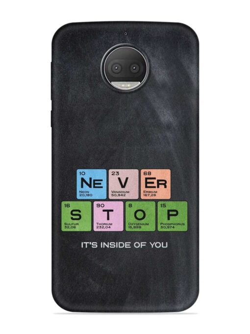 Never Stop It'S Inside Of You Embossed Soft Silicone Case for Motorola Moto G5S Plus Zapvi