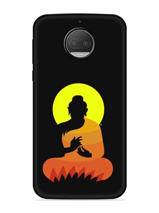 Buddha Art Black Embossed Soft Silicone Case for Motorola Moto G5S Plus