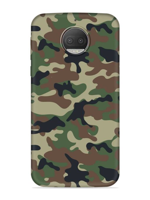 Army Military Camouflage Dark Green Embossed Soft Silicone Case for Motorola Moto G5S Plus Zapvi