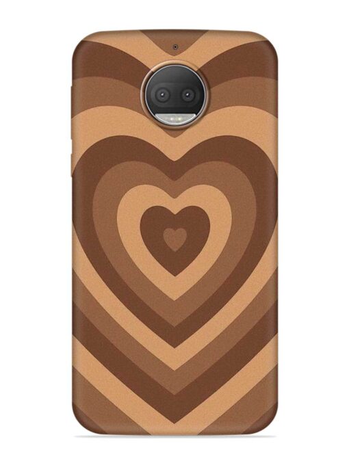 Brown Heart Embossed Soft Silicone Case for Motorola Moto G5S Plus Zapvi