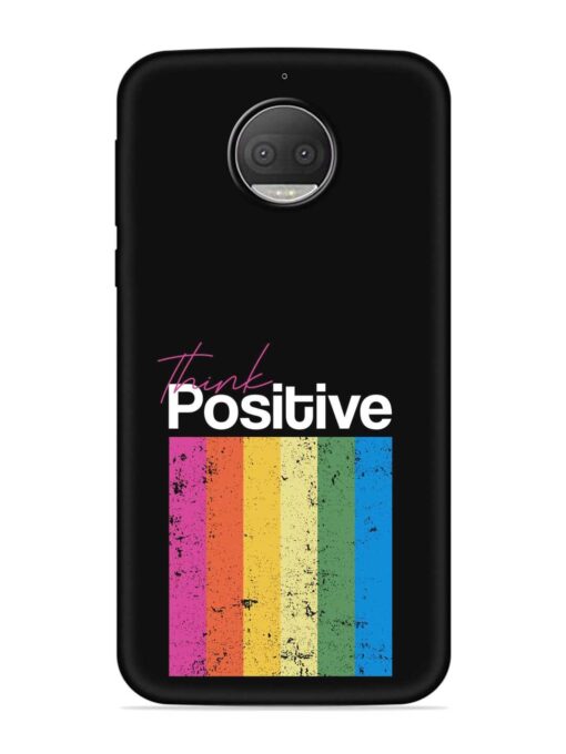 Think Positive Typography Embossed Soft Silicone Case for Motorola Moto G5S Plus