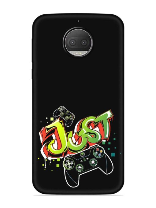 Graffiti Gamepad Illustration Embossed Soft Silicone Case for Motorola Moto G5S Plus