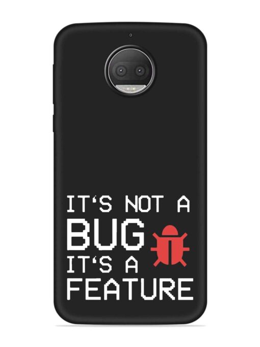 Not Bug Feature Embossed Soft Silicone Case for Motorola Moto G5S Plus