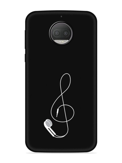 Music Earphone Vector Embossed Soft Silicone Case for Motorola Moto G5S Plus