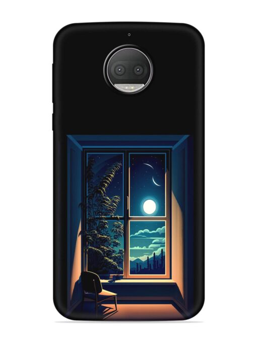 Night View At Window Embossed Soft Silicone Case for Motorola Moto G5S Plus