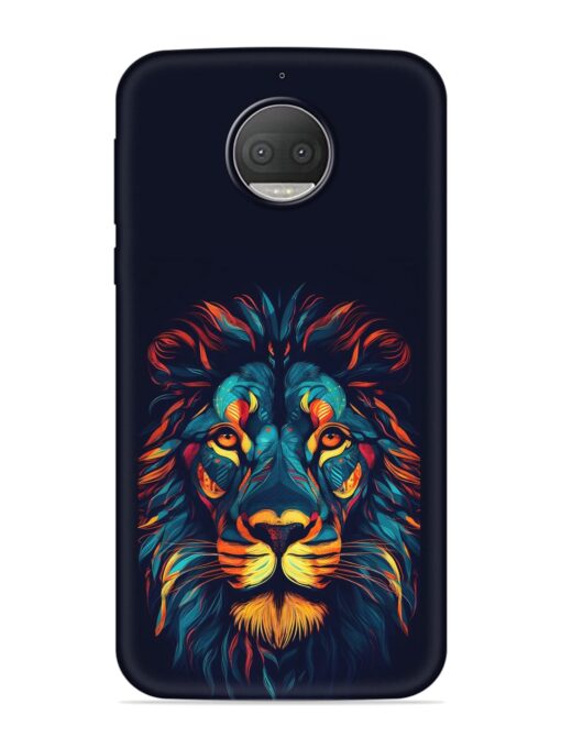 Colorful Lion Embossed Soft Silicone Case for Motorola Moto G5S Plus