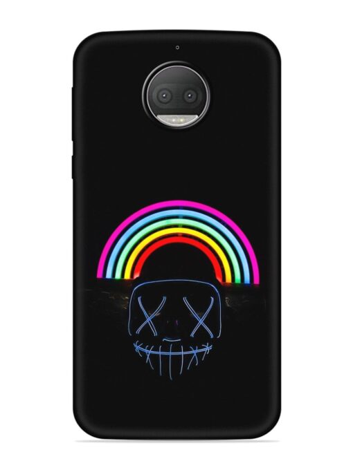 Mask Rainbow Embossed Soft Silicone Case for Motorola Moto G5S Plus