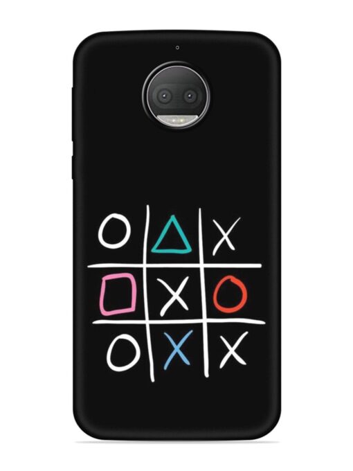 Super Neon Tic-Tac-Toe Embossed Soft Silicone Case for Motorola Moto G5S Plus