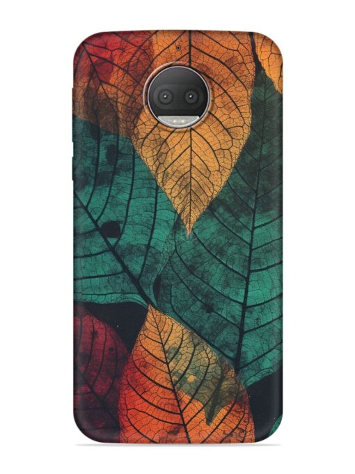 Leaves Artwork Embossed Soft Silicone Case for Motorola Moto G5S Plus