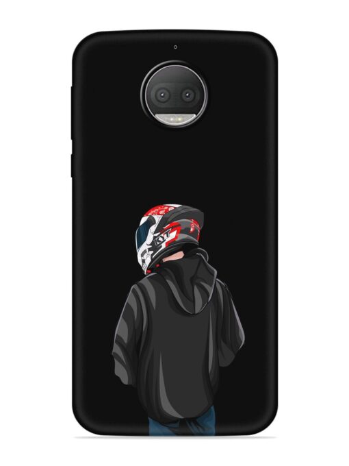 Motorcycle Rider Embossed Soft Silicone Case for Motorola Moto G5S Plus