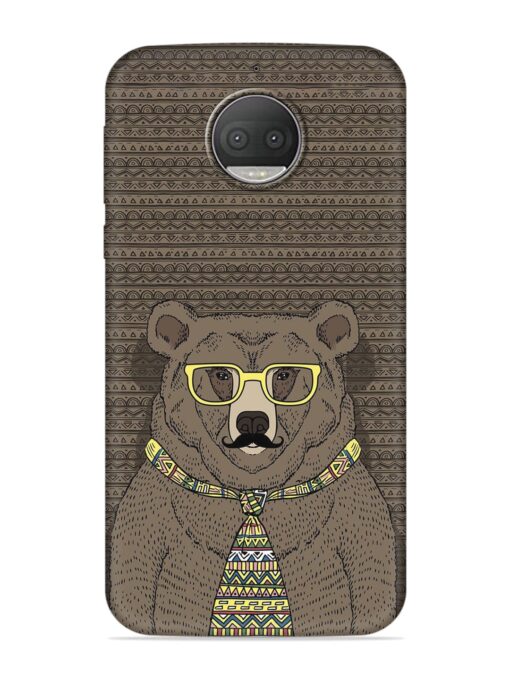 Grizzly Bear Embossed Soft Silicone Case for Motorola Moto G5S Plus