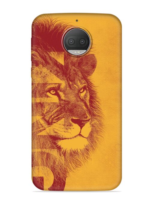 Gold Lion Crown Art Embossed Soft Silicone Case for Motorola Moto G5S Plus