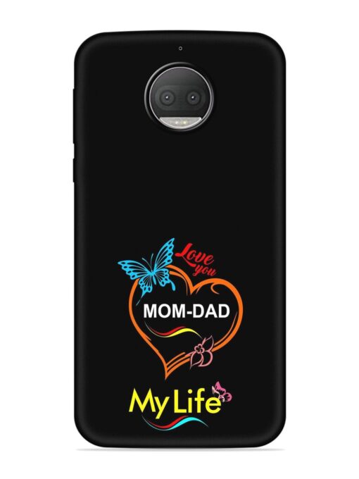 Love You Mom Dad Embossed Soft Silicone Case for Motorola Moto G5S Plus