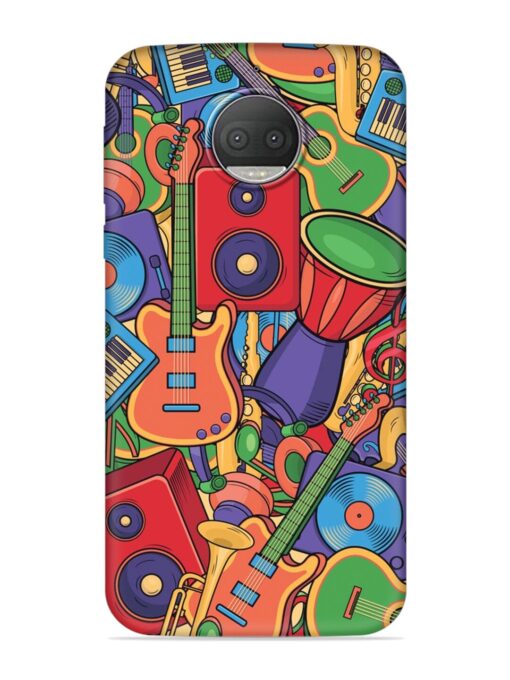 Colorful Music Art Embossed Soft Silicone Case for Motorola Moto G5S Plus