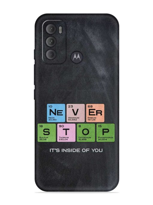 Never Stop It'S Inside Of You Embossed Soft Silicone Case for Motorola Moto G60 Zapvi