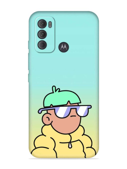 Doodles Cool Character Embossed Soft Silicone Case for Motorola Moto G60