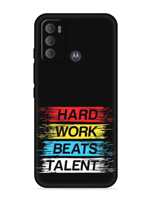 Hard Work Beats Embossed Soft Silicone Case for Motorola Moto G60 Zapvi