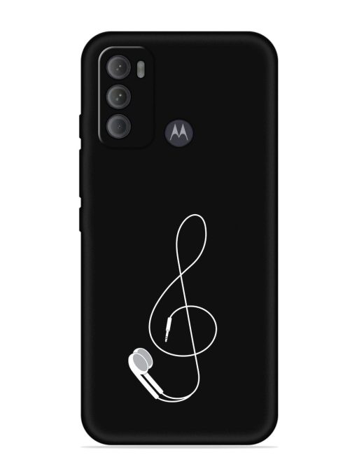 Music Earphone Vector Embossed Soft Silicone Case for Motorola Moto G60