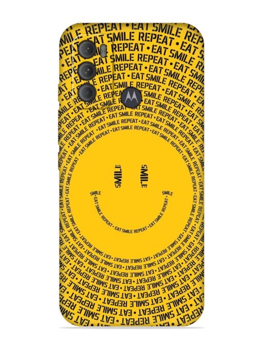 Smiley Embossed Soft Silicone Case for Motorola Moto G60