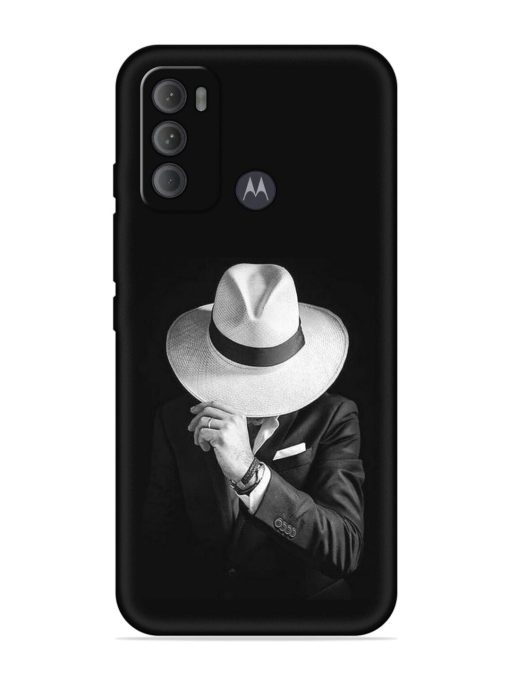 Men Under Hat Embossed Soft Silicone Case for Motorola Moto G60