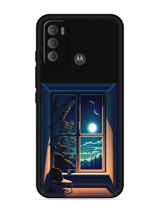 Night View At Window Embossed Soft Silicone Case for Motorola Moto G60