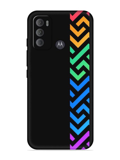 Colorshape Stripes Embossed Soft Silicone Case for Motorola Moto G60