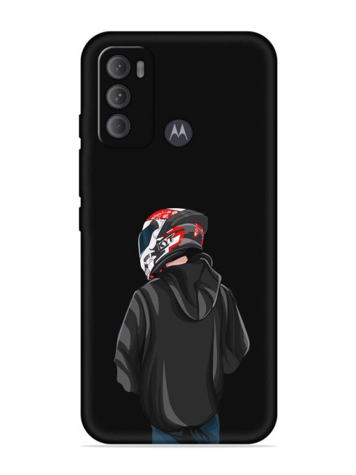 Motorcycle Rider Embossed Soft Silicone Case for Motorola Moto G60