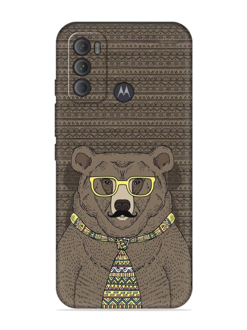 Grizzly Bear Embossed Soft Silicone Case for Motorola Moto G60