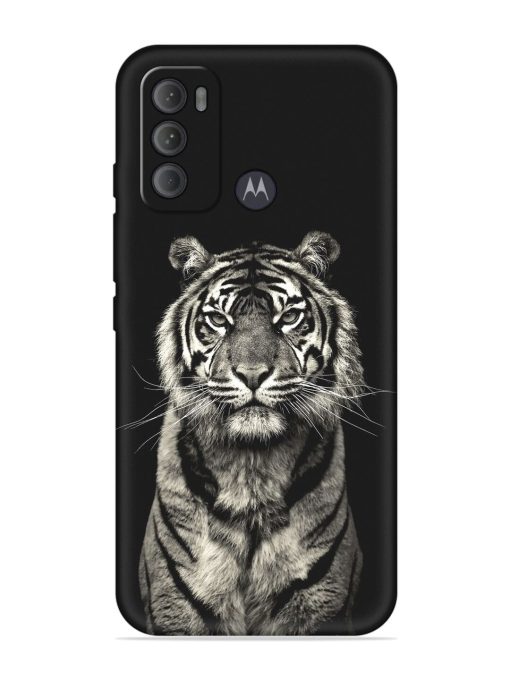 Tiger Art Embossed Soft Silicone Case for Motorola Moto G60