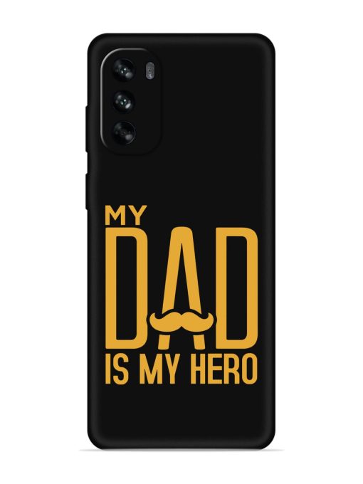 My Dad Is My Hero Embossed Soft Silicone Case for Motorola Moto G62 (5G) Zapvi