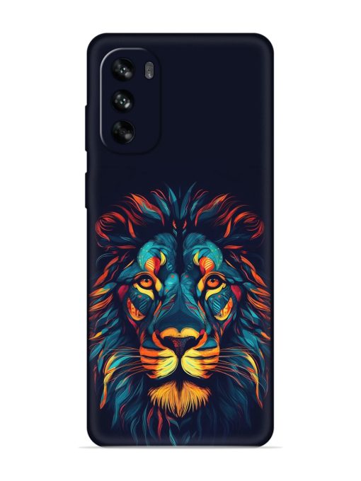 Colorful Lion Embossed Soft Silicone Case for Motorola Moto G62 (5G) Zapvi