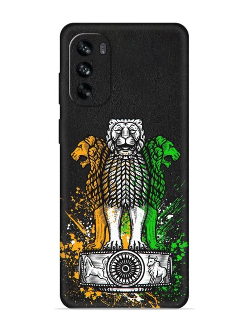 Pillars Of Ashoka Embossed Soft Silicone Case for Motorola Moto G62 (5G) Zapvi