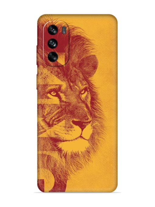 Gold Lion Crown Art Embossed Soft Silicone Case for Motorola Moto G62 (5G) Zapvi