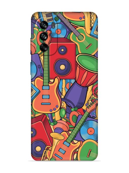 Colorful Music Art Embossed Soft Silicone Case for Motorola Moto G62 (5G) Zapvi