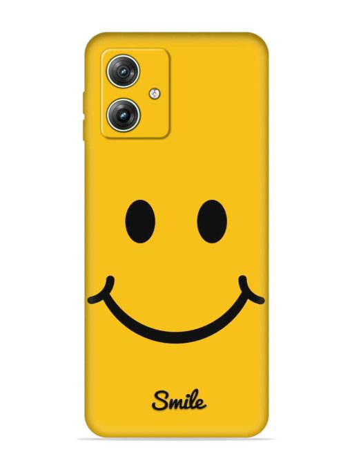 Yellow Smiley Embossed Soft Silicone Case for Motorola Moto G64 (5G) Zapvi