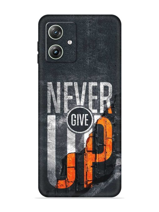 Never Give Up Embossed Soft Silicone Case for Motorola Moto G64 (5G)