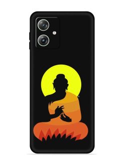 Buddha Art Black Embossed Soft Silicone Case for Motorola Moto G64 (5G)