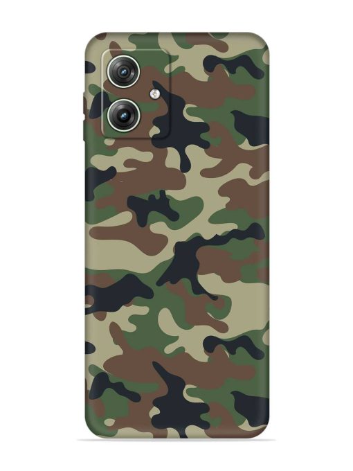 Army Military Camouflage Dark Green Embossed Soft Silicone Case for Motorola Moto G64 (5G) Zapvi