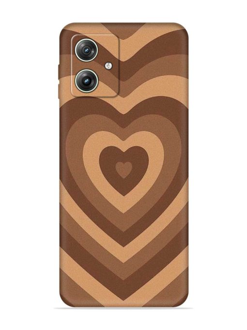 Brown Heart Embossed Soft Silicone Case for Motorola Moto G64 (5G) Zapvi