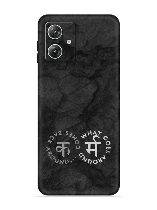 Karma Hindi Word Embossed Soft Silicone Case for Motorola Moto G64 (5G) Zapvi