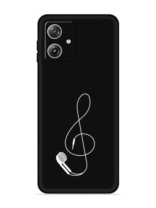 Music Earphone Vector Embossed Soft Silicone Case for Motorola Moto G64 (5G)