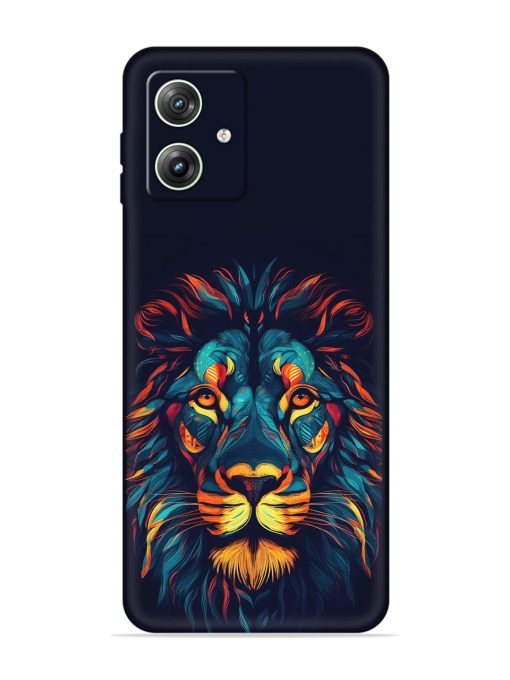 Colorful Lion Embossed Soft Silicone Case for Motorola Moto G64 (5G) Zapvi