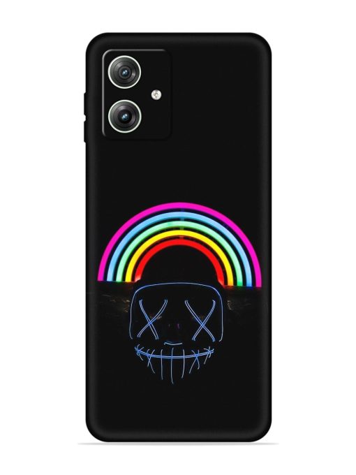 Mask Rainbow Embossed Soft Silicone Case for Motorola Moto G64 (5G)