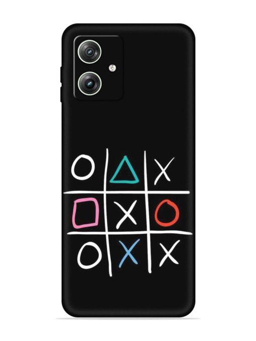 Super Neon Tic-Tac-Toe Embossed Soft Silicone Case for Motorola Moto G64 (5G)