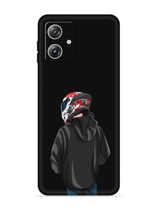 Motorcycle Rider Embossed Soft Silicone Case for Motorola Moto G64 (5G)