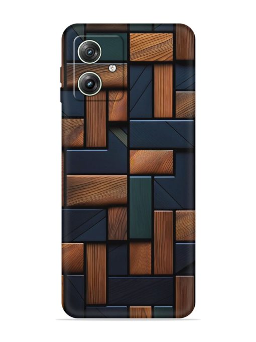 Wooden Background Cubes Embossed Soft Silicone Case for Motorola Moto G64 (5G) Zapvi