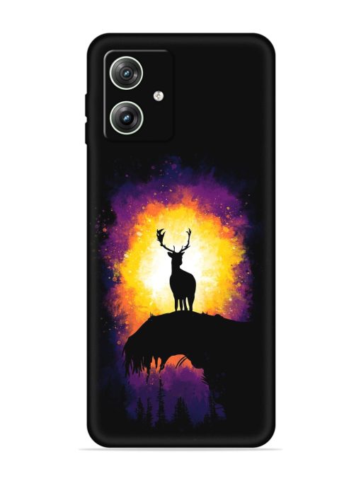 Elk Animal Art Embossed Soft Silicone Case for Motorola Moto G64 (5G) Zapvi